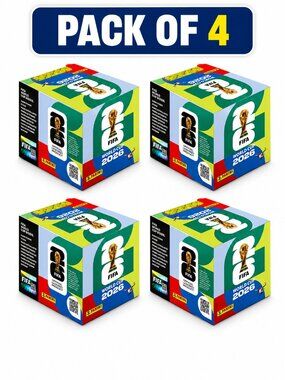Panini FIFA 2026 World Cup Sticker Box Pack of 4, 50 Packs Each, International